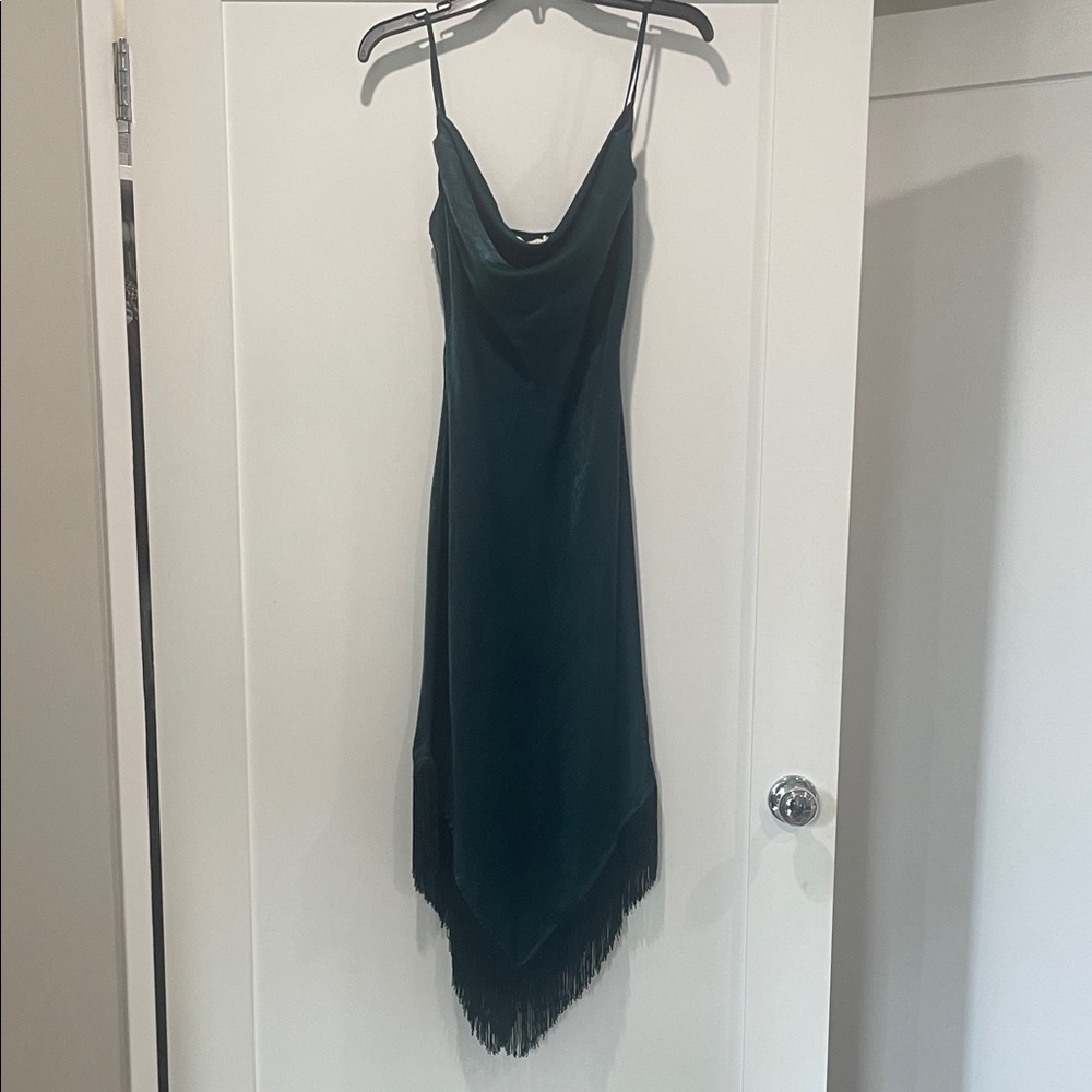 Elegant Asymmetrical Teal Dress